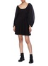 Figure View - Click To Enlarge - OPENING CEREMONY - Plissé pleated balloon sleeve dress