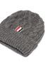 Detail View - Click To Enlarge - THOM BROWNE  - 'Aran' wool cable knit beanie