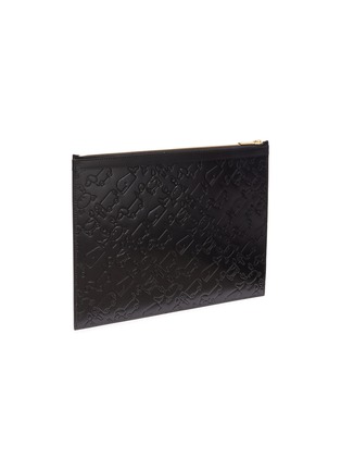 Detail View - Click To Enlarge - THOM BROWNE  - Animal embossed leather document holder
