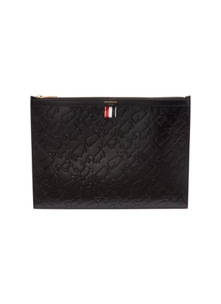 Main View - Click To Enlarge - THOM BROWNE  - Animal embossed leather document holder