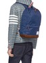 Figure View - Click To Enlarge - THOM BROWNE  - Stripe handle canvas backpack