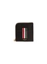 Main View - Click To Enlarge - THOM BROWNE  - Stripe pebble grain leather zip wallet