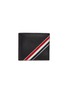 Main View - Click To Enlarge - THOM BROWNE  - Stripe pebble grain leather bifold wallet
