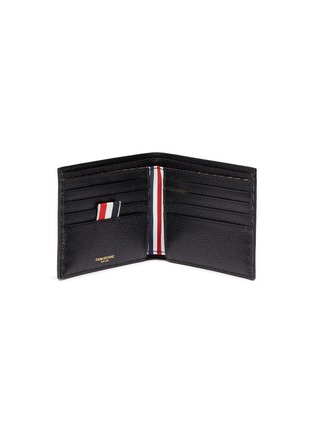 Figure View - Click To Enlarge - THOM BROWNE  - Stripe pebble grain leather bifold wallet