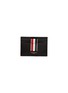 Main View - Click To Enlarge - THOM BROWNE  - Stripe pebble grain leather cardholder