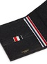 Detail View - Click To Enlarge - THOM BROWNE  - Stripe pebble grain leather passport holder