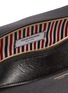 Detail View - Click To Enlarge - THOM BROWNE  - Stripe panel leather wash bag