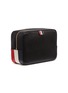 Figure View - Click To Enlarge - THOM BROWNE  - Stripe panel leather wash bag