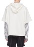 Back View - Click To Enlarge - FENG CHEN WANG - Layered stripe sleeve hoodie