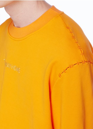 Detail View - Click To Enlarge - FENG CHEN WANG - 'The Way Home' slogan embroidered sweatshirt