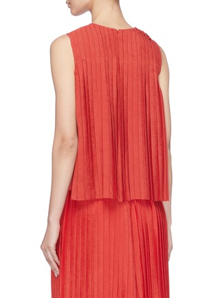 Back View - Click To Enlarge - VINCE - Pleated crepe top