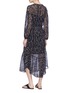 Back View - Click To Enlarge - VINCE - Brushstroke print silk crepe dress