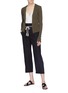 Figure View - Click To Enlarge - VINCE - Lettuce edge rib knit cardigan