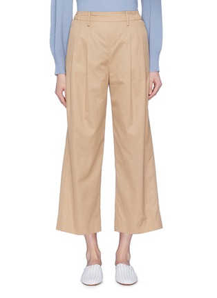 Main View - Click To Enlarge - VINCE - Pleated wide leg poplin pants