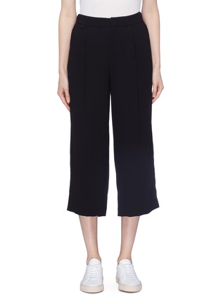 Main View - Click To Enlarge - VINCE - Pleated crepe culottes