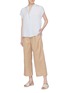 Figure View - Click To Enlarge - VINCE - Split back silk georgette sleeveless shirt
