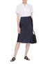 Figure View - Click To Enlarge - VINCE - Raw edge silk bias skirt