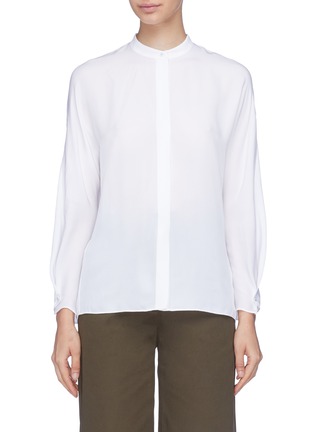 Main View - Click To Enlarge - VINCE - Envelope sleeve split back silk shirt
