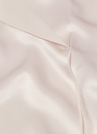  - VINCE - Drape panel silk satin mock wrap blouse