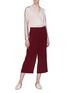 Figure View - Click To Enlarge - VINCE - Pleated satin culottes