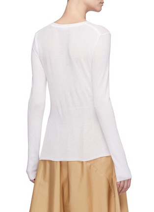 Back View - Click To Enlarge - VINCE - Ribbed long sleeve top