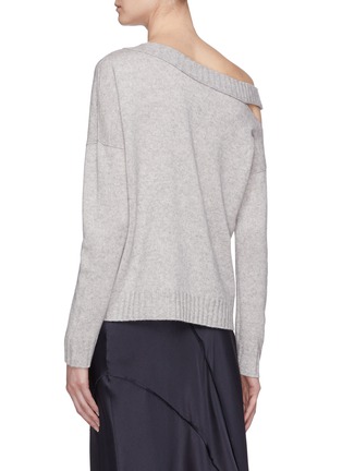 Back View - Click To Enlarge - VINCE - Cutout one-shoulder wool-cashmere sweater