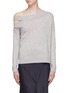 Main View - Click To Enlarge - VINCE - Cutout one-shoulder wool-cashmere sweater