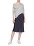Figure View - Click To Enlarge - VINCE - Cutout one-shoulder wool-cashmere sweater