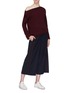 Figure View - Click To Enlarge - VINCE - Foldover panel one-shoulder cashmere sweater