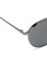 Detail View - Click To Enlarge - LINDA FARROW - Metal oval aviator sunglasses