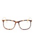 Main View - Click To Enlarge - LINDA FARROW - Tortoiseshell acetate front metal D-frame optical glasses