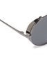 Detail View - Click To Enlarge - LINDA FARROW - Spoiler metal round aviator sunglasses