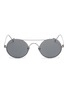 Main View - Click To Enlarge - LINDA FARROW - Spoiler metal round aviator sunglasses