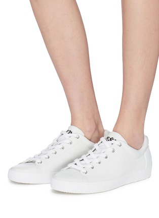 Figure View - Click To Enlarge - ASH - 'Nicky' cutout star patch leather sneakers