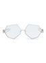 Main View - Click To Enlarge - PERCY LAU - 'Dada Child' hexagonal frame metal optical glasses