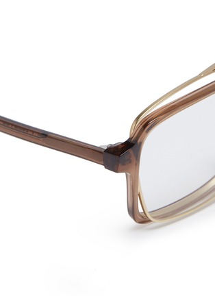 Detail View - Click To Enlarge - PERCY LAU - x JINNNN double rim acetate square optical glasses