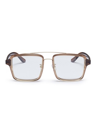 Main View - Click To Enlarge - PERCY LAU - x JINNNN double rim acetate square optical glasses