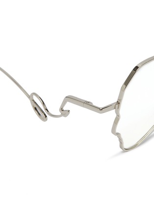 Detail View - Click To Enlarge - PERCY LAU - x DEEPMOSS metal silhouette frame optical glasses