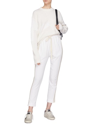 Figure View - Click To Enlarge - BASSIKE - Stripe outseam cropped jogging pants