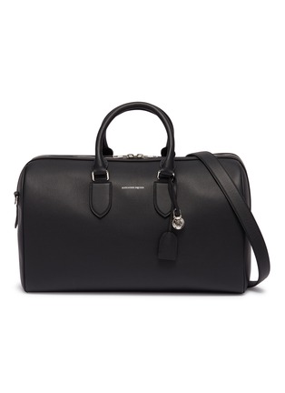 Main View - Click To Enlarge - ALEXANDER MCQUEEN - Logo print leather weekend duffle bag