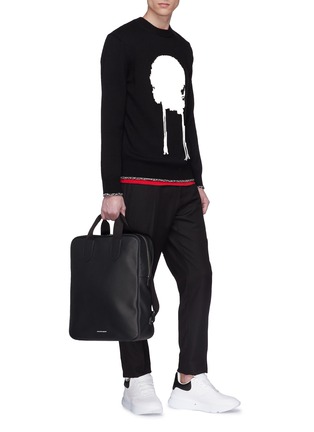 Figure View - Click To Enlarge - ALEXANDER MCQUEEN - 'Shopper' leather backpack