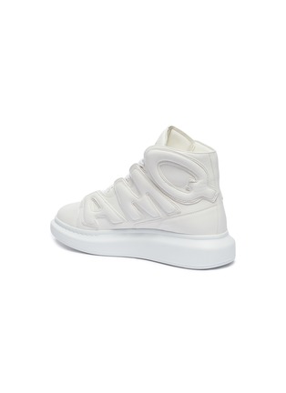 Detail View - Click To Enlarge - ALEXANDER MCQUEEN - Chunky outsole logo panel leather high top sneakers