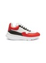 Main View - Click To Enlarge - ALEXANDER MCQUEEN - Oversized outsole colourblock patchwork leather sneakers