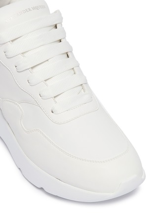 Detail View - Click To Enlarge - ALEXANDER MCQUEEN - Oversized outsole patchwork leather sneakers