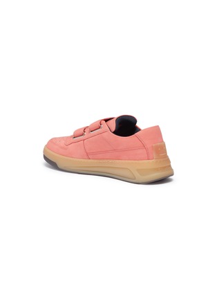 Detail View - Click To Enlarge - ACNE STUDIOS - Face patch strap leather sneakers