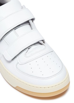 Detail View - Click To Enlarge - ACNE STUDIOS - Face patch strap leather sneakers