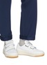 Figure View - Click To Enlarge - ACNE STUDIOS - Face patch strap leather sneakers