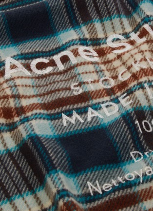 Detail View - Click To Enlarge - ACNE STUDIOS - Care label print wool scarf