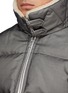 Detail View - Click To Enlarge - HELMUT LANG - Shearling collar logo print back down puffer jacket