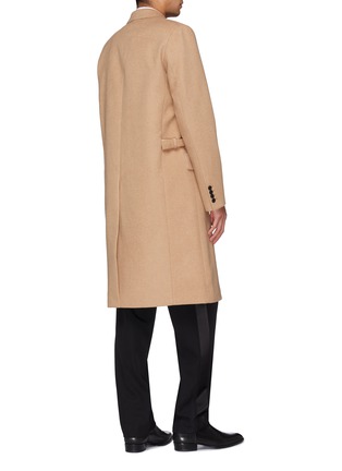 Back View - Click To Enlarge - HELMUT LANG - Single breasted melton coat
